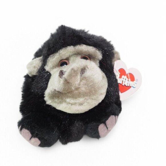 Swibco Puffkins Max the Gorilla 1997 Vintage Beanbag Plush - Picture 1 of 6